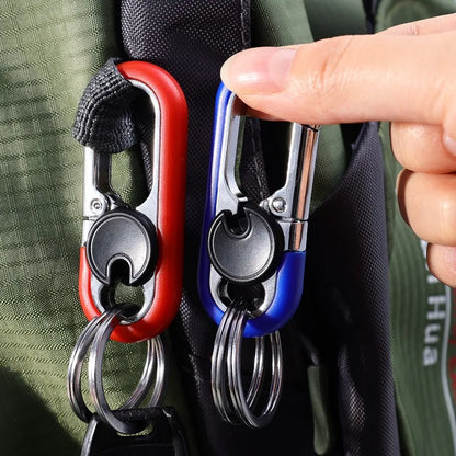 Double ring stainless steel keychain for car keys
