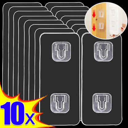 Double-sided adhesive wall hook with suction cup
