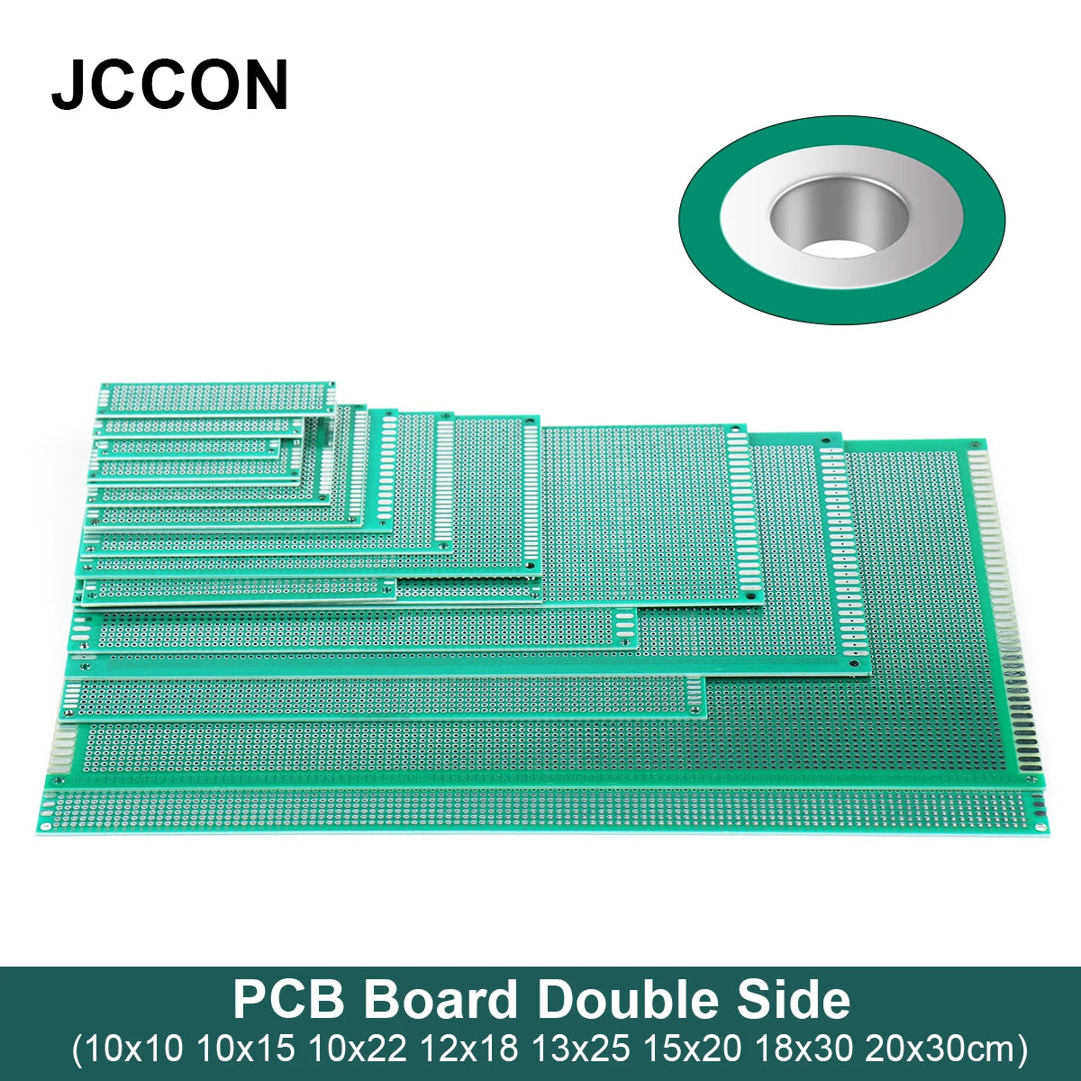 Double-sided PCB prototype board set universal DIY printed circuit with sizes 10x10 to 20x30cm protoboard