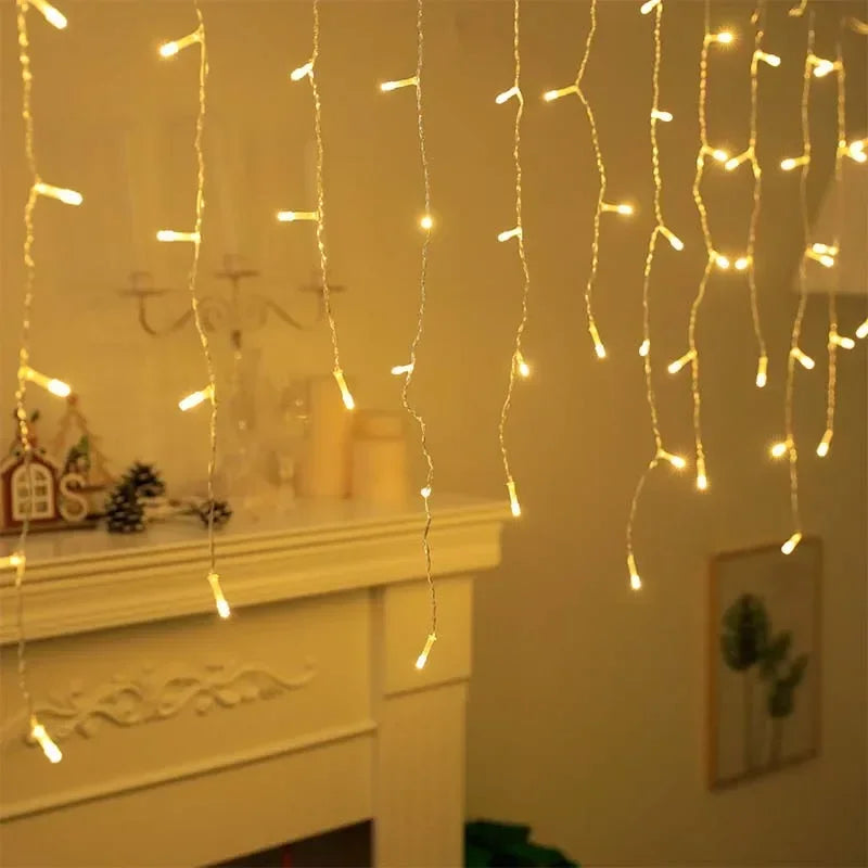 Christmas droop LED lamp fairy garland for home and street decoration