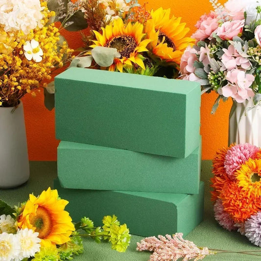 Floral foam brick for dry and wet flower arrangements