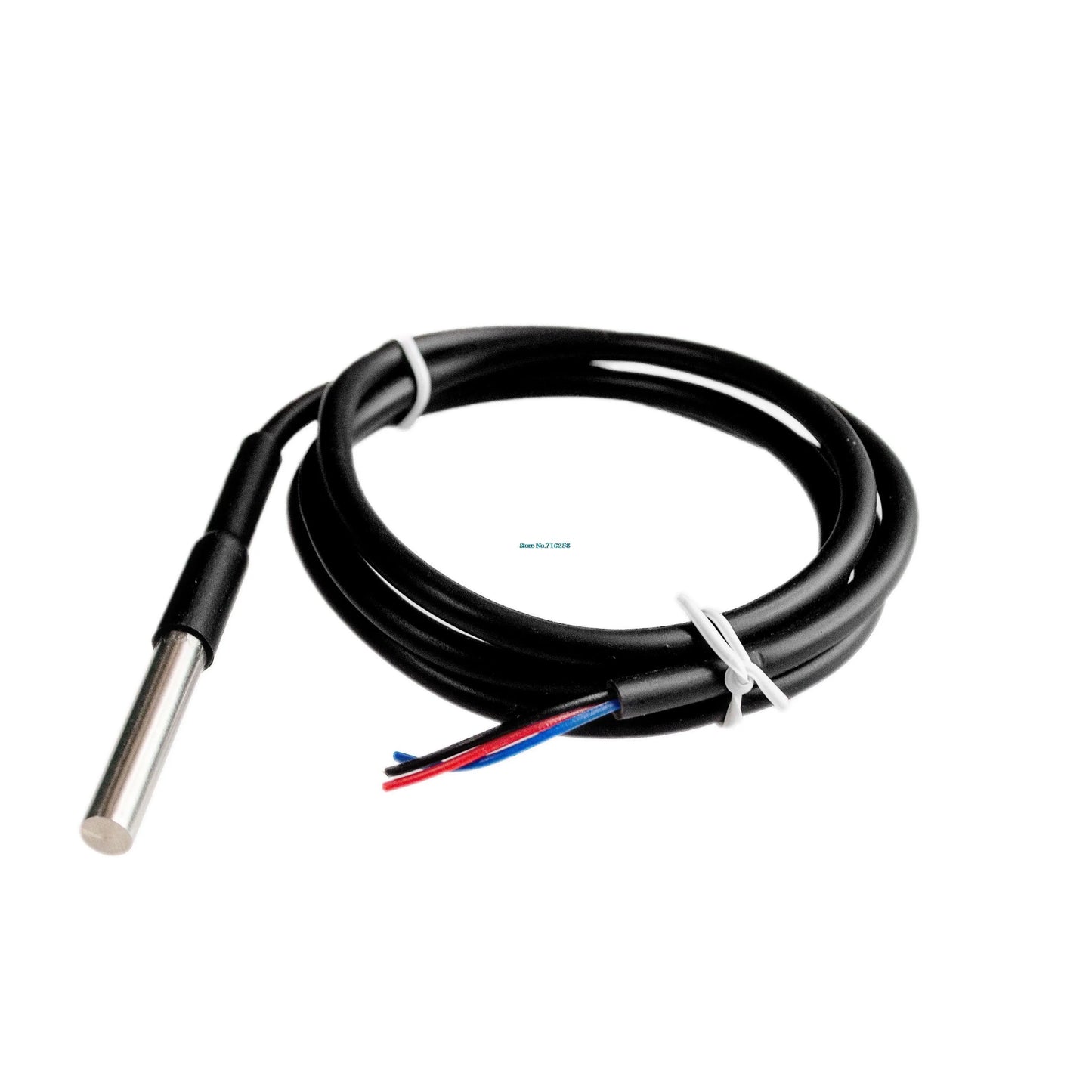 DS18B20 waterproof temperature sensor probe in stainless steel package with 1-meter wire for Arduino and DIY electronics