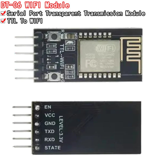 DT-06 WiFi serial TTL module with transparent transmission, compatible with Bluetooth HC-06 and ESP-M2 for Arduino and IoT projects