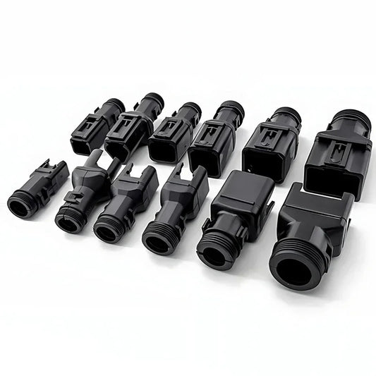 DT connector tail clip set with corrugated pipe fixed harness clip and protective sheath for automotive wiring
