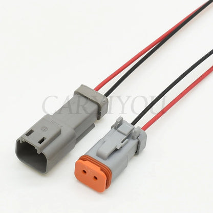 DT series male female 2 pin waterproof electrical connector for vehicle wiring harness