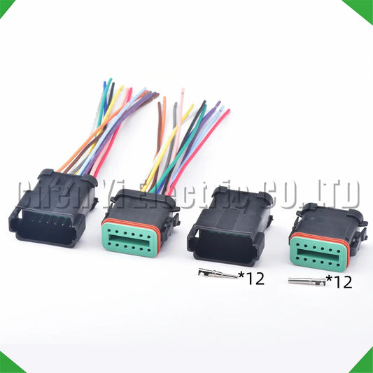 12 pin DT06-12S black Deutsch automotive connector