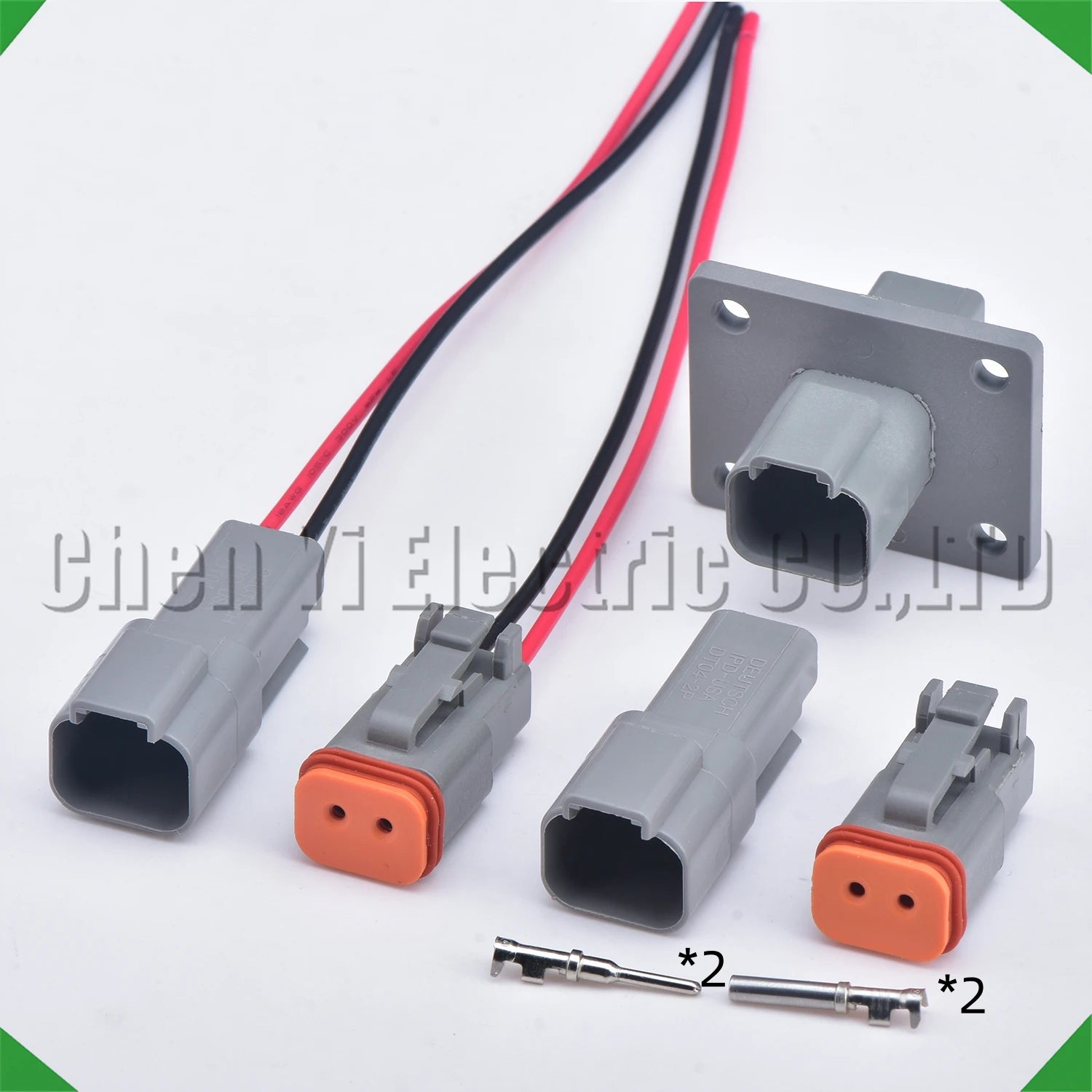 2 pin waterproof DT connector DT06-2S