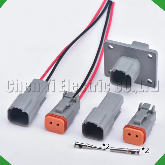 2 pin waterproof DT connector DT06-2S
