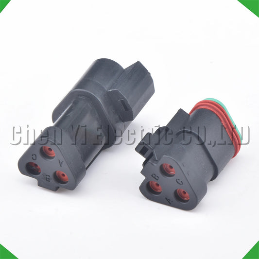 Waterproof 3 pin DT connector compatible with DT06-3S and DT06-3S-E005
