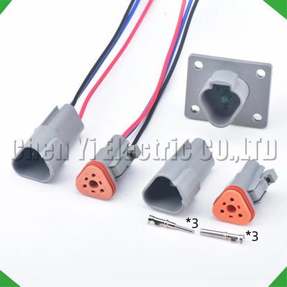 3 pin waterproof DT connector DT06-3S