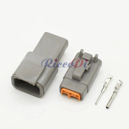 3 pin Deutsch connector plug ATM04-3P ATM06-3S DTM06-3S DTM04-3P used in automotive wire harness systems, waterproof male & female