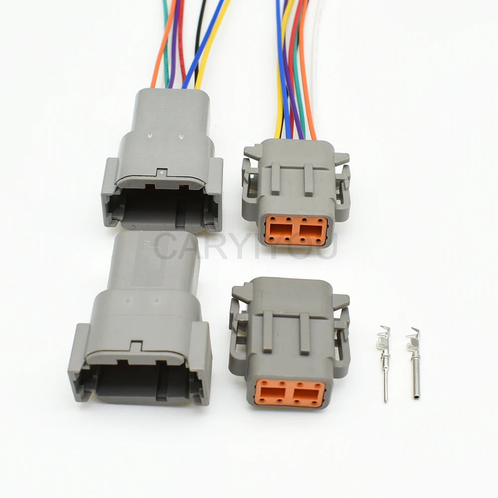 8 pin DTM Deutsch female male waterproof connector automotive plug with terminals view