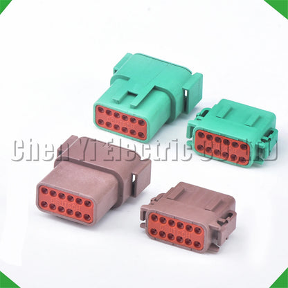 Deutsch DTM series 12 Pin automotive wire harness plug, reliable electrical connector for vehicles