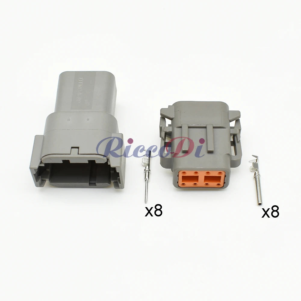 DTM04-8P DTM06-8S 8 pin Deutsch waterproof connector female male automotive plug with terminals