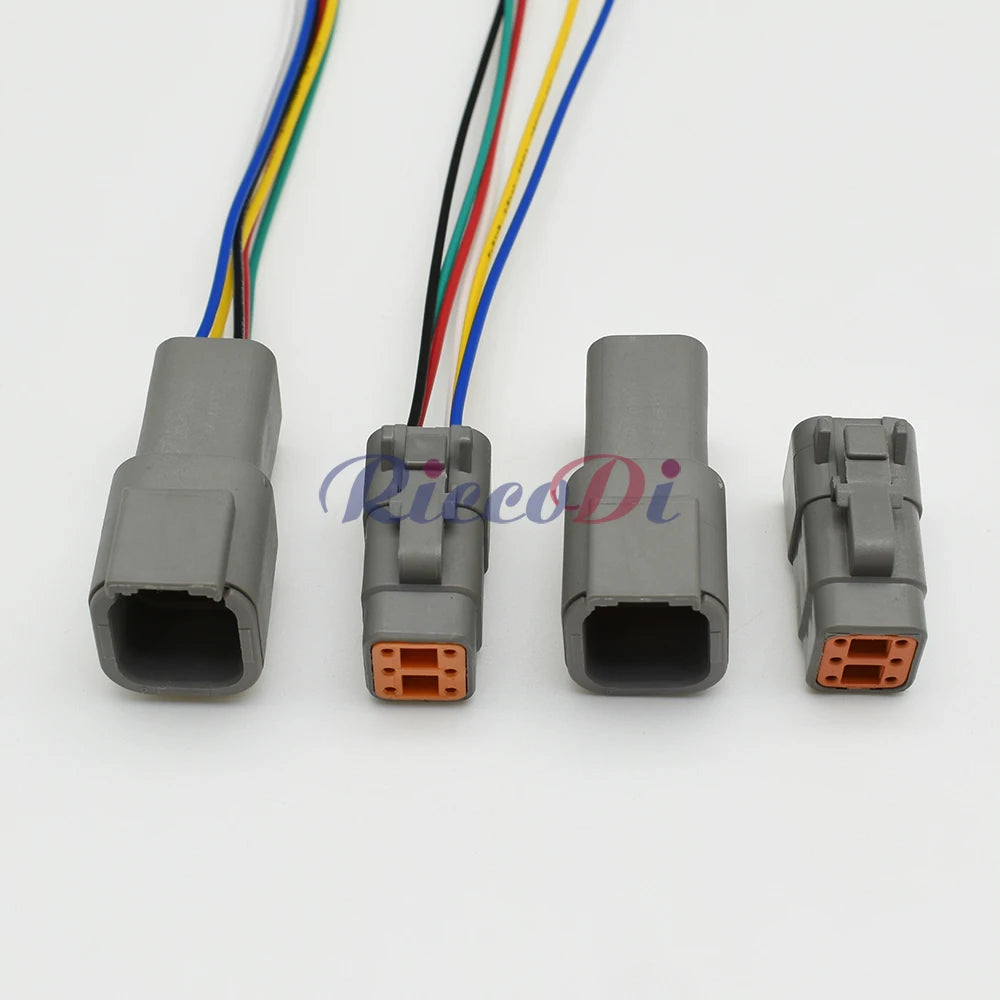 DTM06-6S DTM04-6P 6 pin waterproof automotive wire connector with pins, compatible with ATM06-6S ATM04-6P