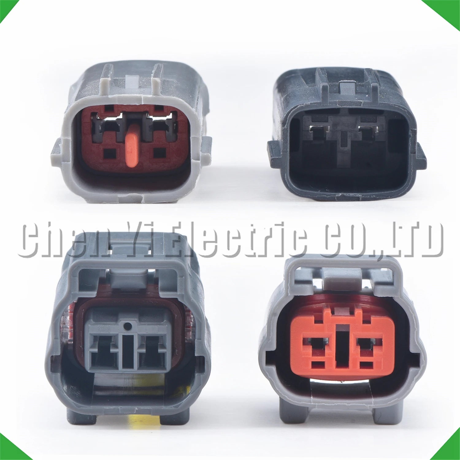 Durable 2 pin automotive connector for wire harness