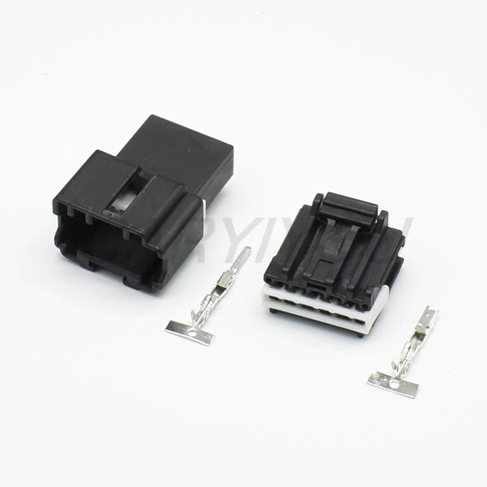 Detailed view of durable 2 pin automotive connector plug for reliable wiring harness connections