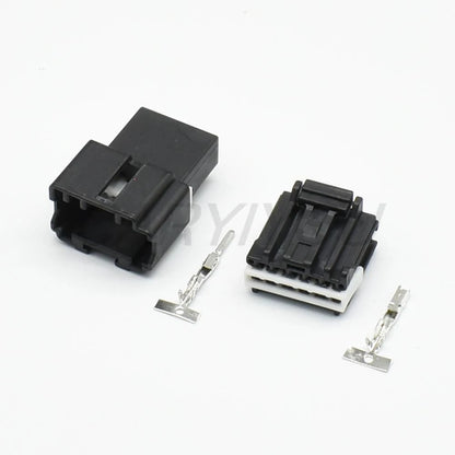 Detailed view of durable 2 pin automotive connector plug for reliable wiring harness connections