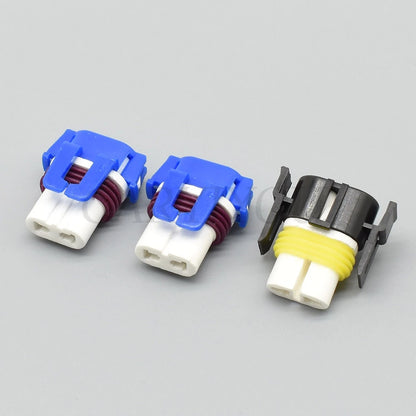 Durable 2 pin ceramic automotive connector housing for reliable headlamp electrical connection