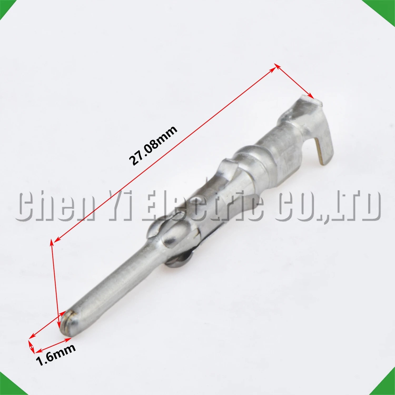 Durable 1.5mm crimp pins for automotive connectors