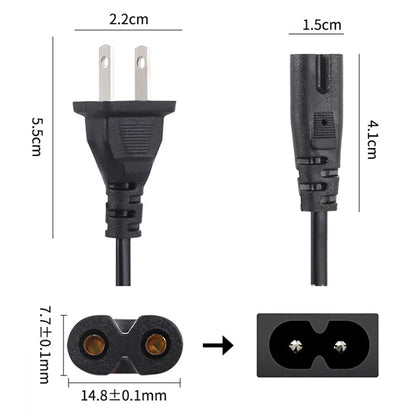 Durable EU power extension cord 2pin