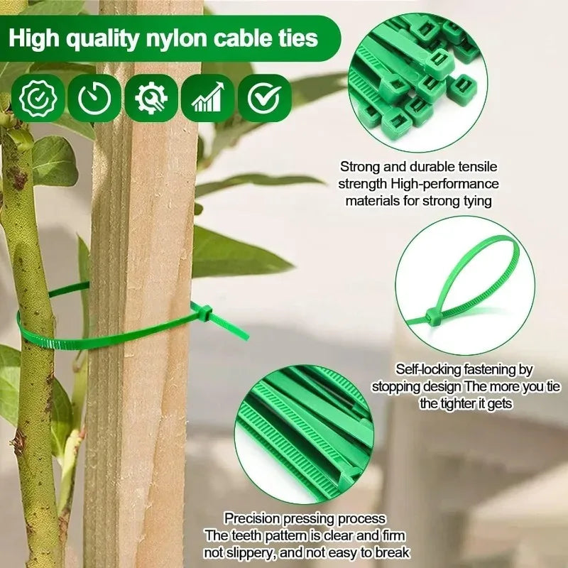 Durable self-locking cable ties fastening wraps