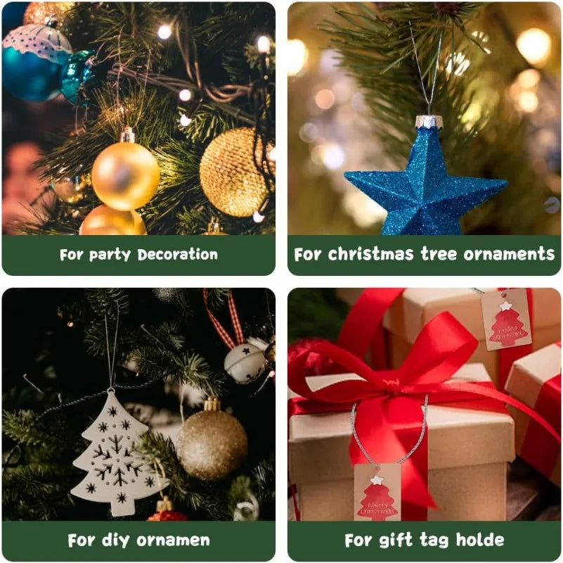 Durable hanger string with snap lock for ornament tags