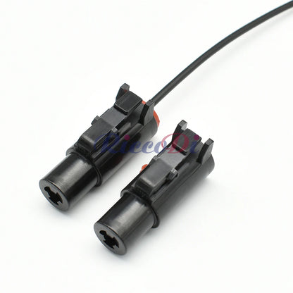 Durable automotive electrical plastic housing connector DTHD06-1-8S showing robust plug structure for long-lasting vehicle wiring performance