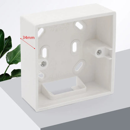 Durable external switch and socket mounting enclosure