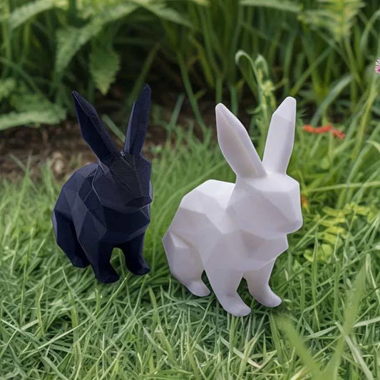 2026 new Easter 3D geometric rabbit lawn ornament for garden landscape minimalist home decor artwork