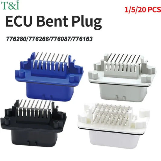 ECU bent pin plug automotive waterproof connector socket terminal, male and female PBT 776280 776266 776087 776163