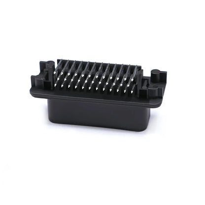 Structure of ECU bent pin plug automotive connector, male and female PBT terminals 776280 776266 776087 776163