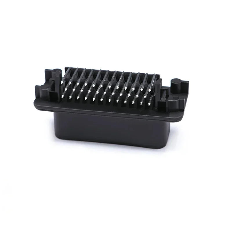 Structure of ECU controller connector with bent needle pin socket plug and PCB panel terminals 776087 776163 776267 776280