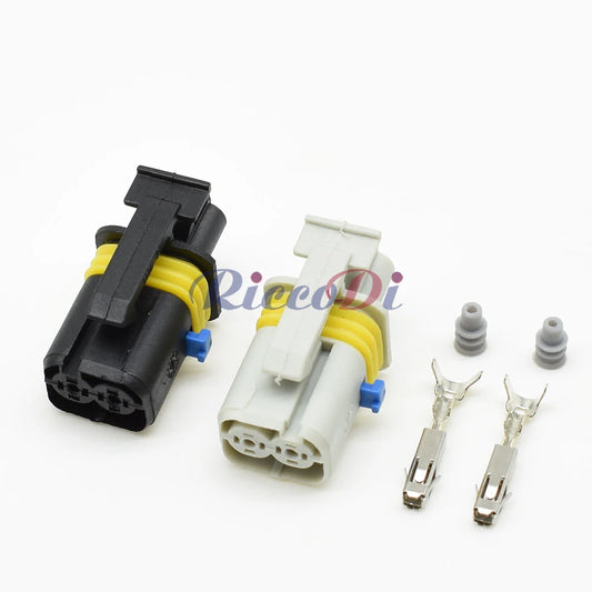 Close-up view of automotive EFI motor start relay connector showing secure waterproof socket interface