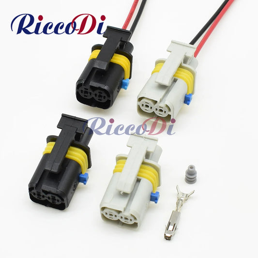 Automotive waterproof 2 pin EFI motor start relay connector male and female DJ7028YB-1.5-21 / DJ7028YA-1.5-21