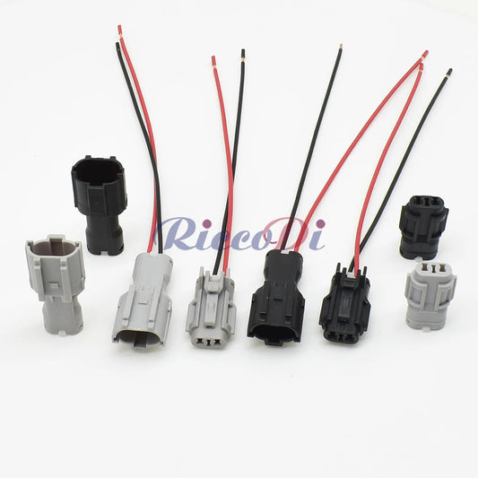 close-up of waterproof 2 pin male female sensor connector for Hyundai Elantra electrical system