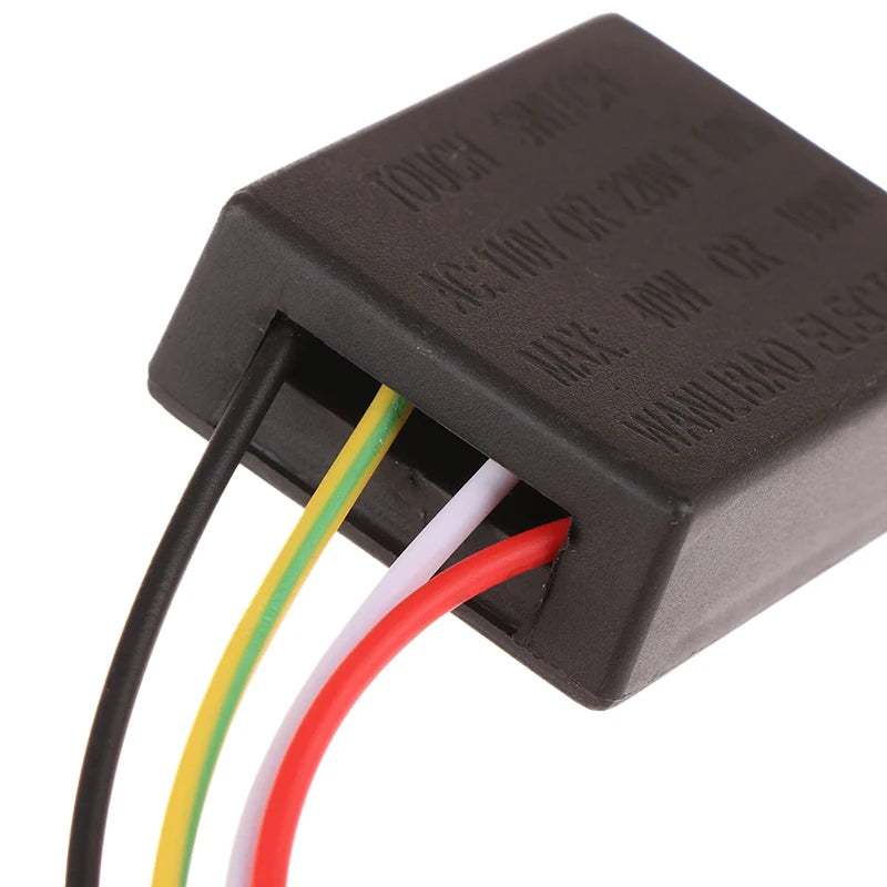 Detailed view of desk light touch switch, on/off control sensor for bulb lamps and table lighting