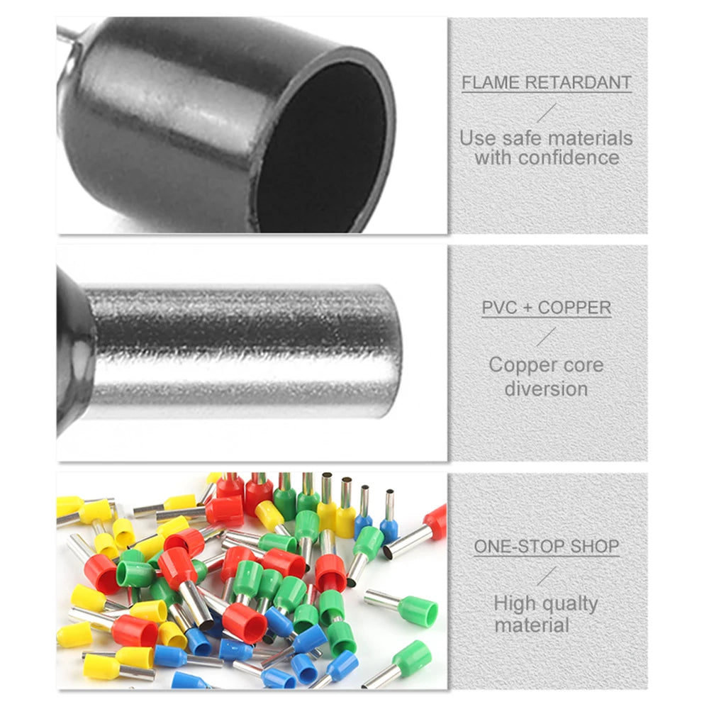 Electrical wire connector kit with crimping sleeve terminals and plier