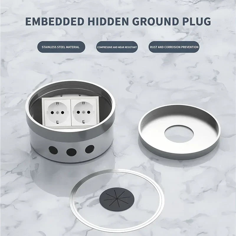 Embedded Hidden Ground Plug Flush Design Stainless Steel Compressive A ...