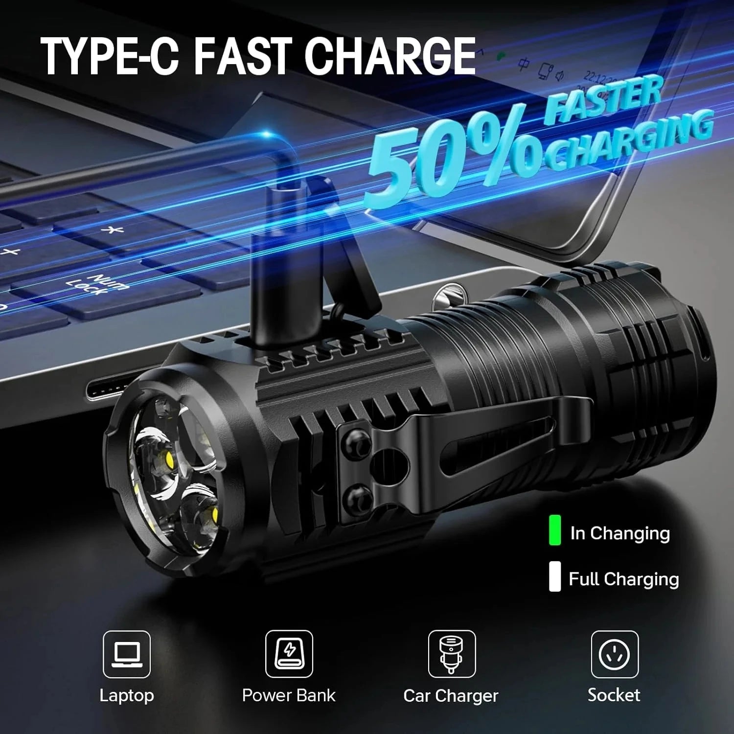 Mini handheld torch for emergency use