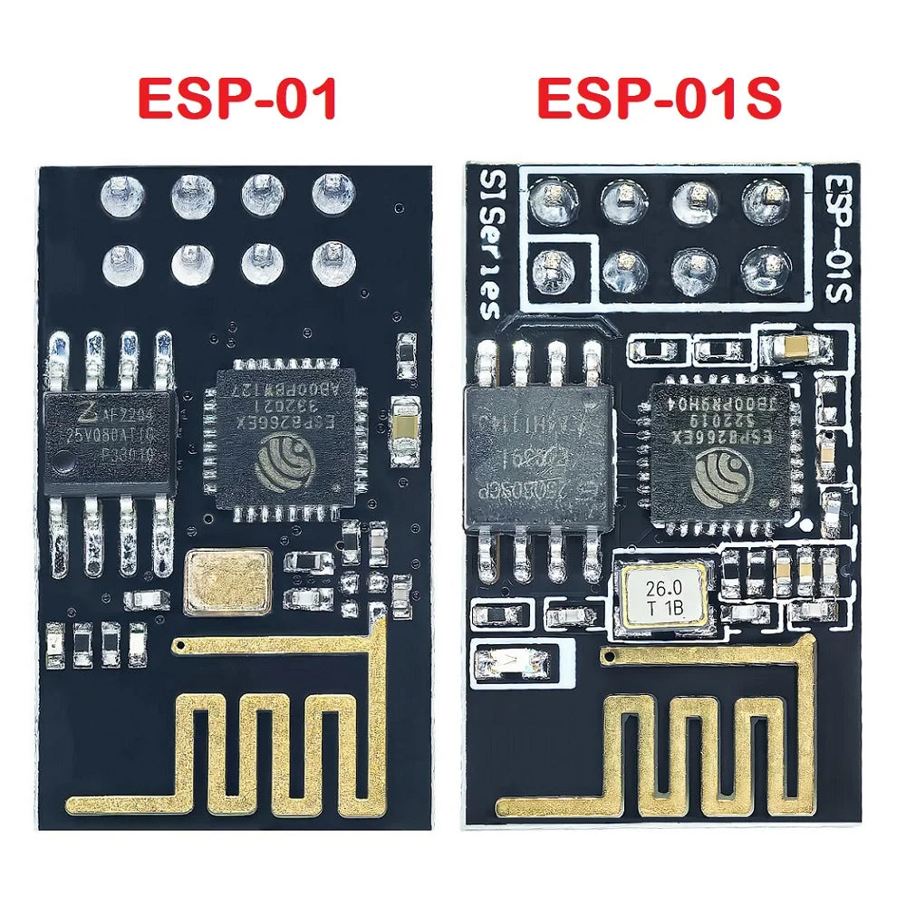 ESP01 ESP-01S 3.3V wireless WiFi module ESP8266 serial transceiver board compatible with Arduino for IoT and DIY electronics projects