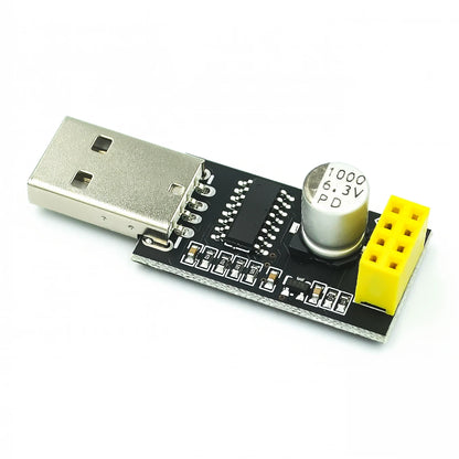 ESP01 programmer adapter module with CH340G USB to ESP8266 UART interface, compatible with Arduino and IoT projects