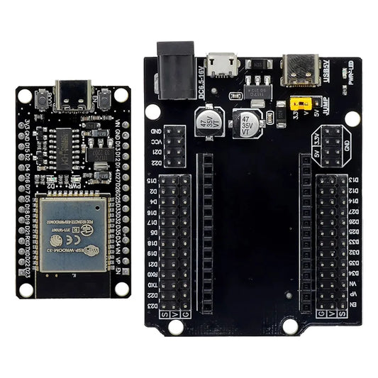 ESP32 DevKitC-32 dual-core development board with WiFi, Bluetooth, USB Type-C CH340C, designed for low-power IoT and embedded projects