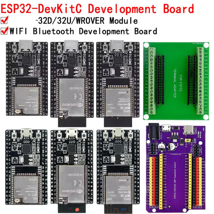 ESP32-DevKitC ESP32-32D/32U development board with WiFi and Bluetooth for IoT, NodeMCU, and embedded electronics projects