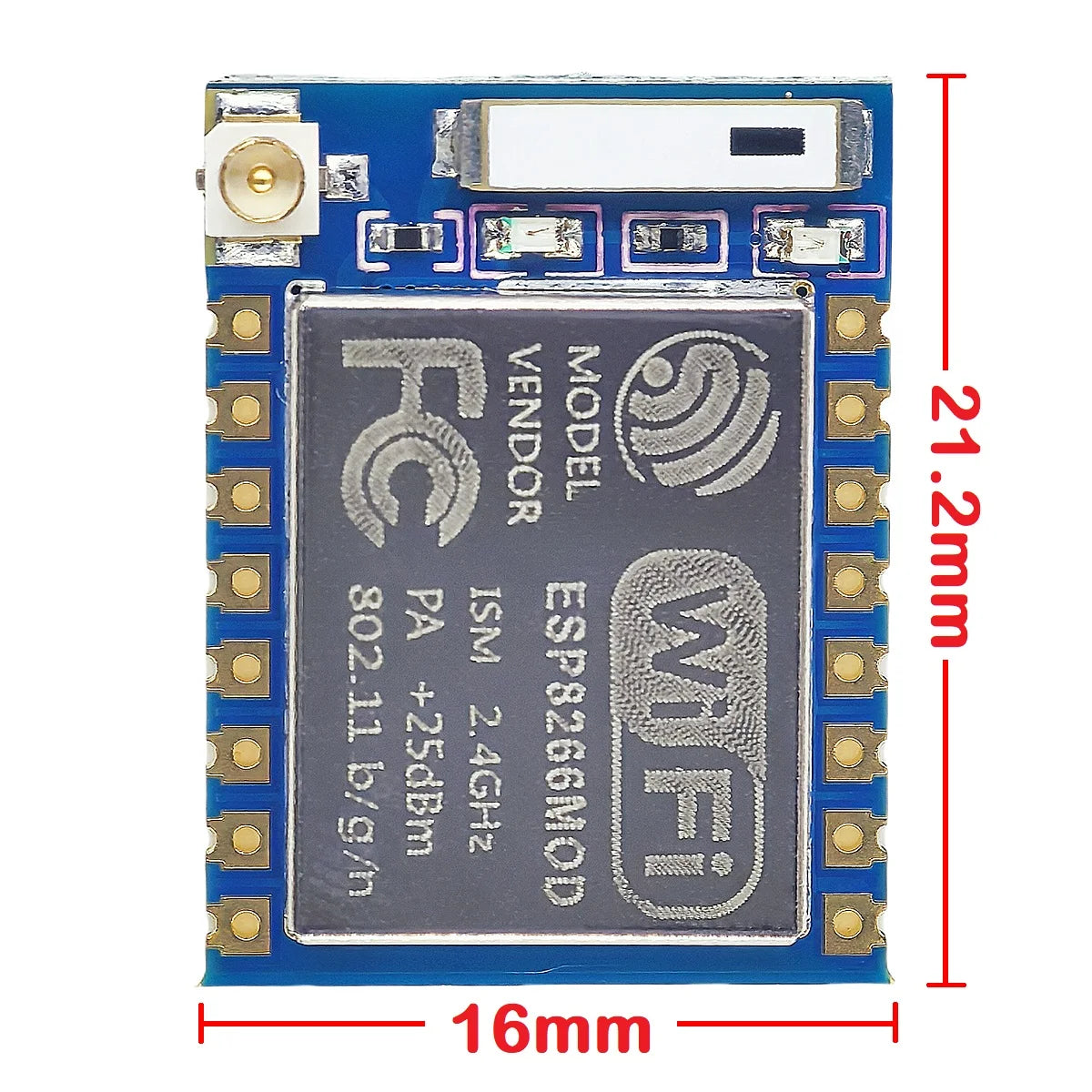 ESP8266 ESP-07 WiFi serial module wireless transceiver board compatible with Arduino Nano, UNO, and robotics or IoT projects