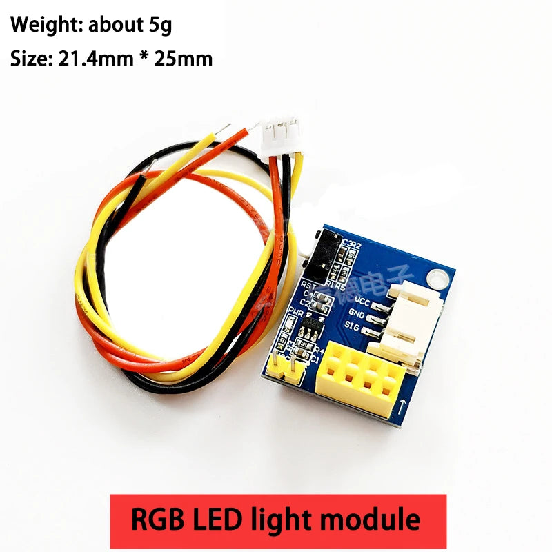 ESP8266 ESP-01/ESP-01S RGB LED controller module for Arduino, suitable for LED ring control and DIY smart electronic projects
