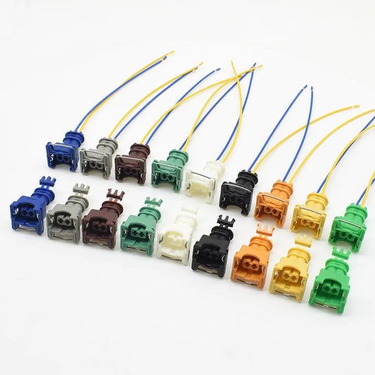 EV1 2 pin car fuel injector plug connector for secure and reliable wiring in automotive engines