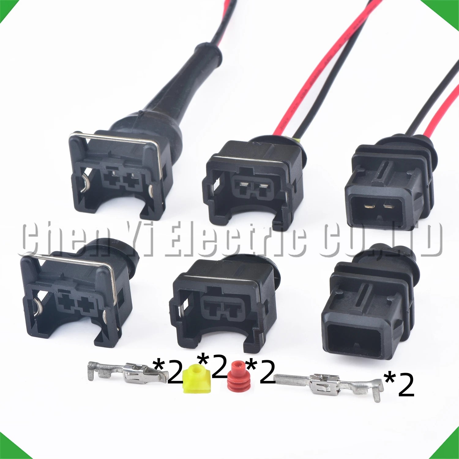 2 pin EV1 fuel injector connector wire harness plug