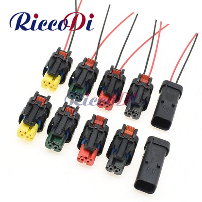 2 Pin excavator engine injector wiring harness connector male and female plug compatible with 776427-3 / 776534-1