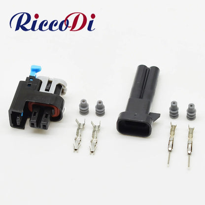 Overview of Wuling Excelle Sail fuel injector 2Pin waterproof connector plug with terminal for methanol modified vehicles